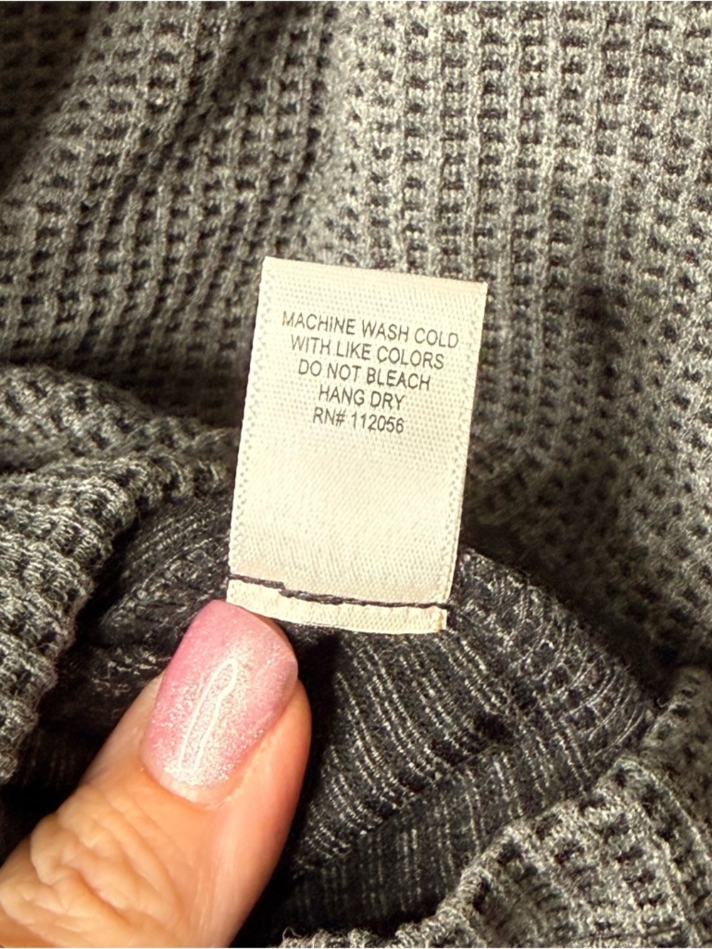 Zenana Waffle Knit V-Neck Top Charcoal Gray Short Sleeve Casual Boutique S-L NIP - Picture 6 of 7